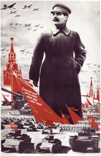 poster / Our country / And Army / Are Mighty and Strong / With Stalin's Spirit!