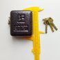 Large Shackleless Lock, Hockey Puck Style Padlock Round NEW Hidden Shackle