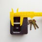Large Shackleless Lock, Hockey Puck Style Padlock Round NEW Hidden Shackle