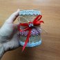 Vintage can Handmade Decoupage Decor, Shabby Chic decor