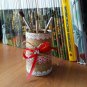 Vintage can Handmade Decoupage Decor, Shabby Chic decor