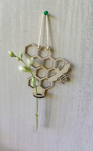 honeycomb-hanging propagation station-Wall-bee-Bud Vase-Plant-flower-hexagon-art