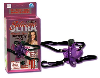 Mini Silicone Butterfly G Strap-On Vibrator