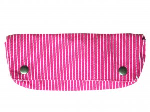 TonTubTim Pencil/ makeup brush case: Pin Striped Pink