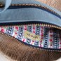 TonTubTim Duo zipper bag: Light Blue Jean-Black lining