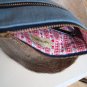 TonTubTim Duo zipper bag: Light Blue Jean-Red lining