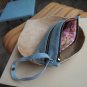 TonTubTim Duo zipper bag: Light Blue Jean-Red lining