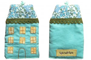 TonTubTim Home Sweet Home Key Holder / Key Fob (size L): Green