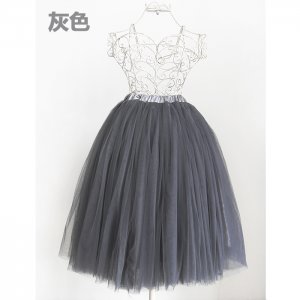 LUXURY BALLET TUTU DANCE FANCY SKIRT grey