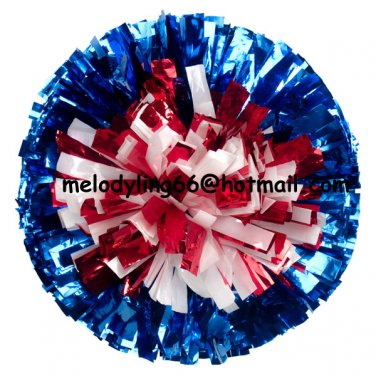 cheerleading pom pom 3/4*6" pom custom color baton dual-head on pair poms