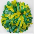 cheerleading pom pom 3/4*6" pom custom color baton dual-head on pair poms