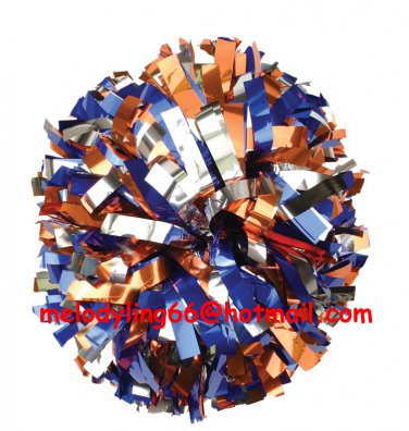 cheerleading pom pom 3/4*6" pom custom color baton dual-head on pair poms