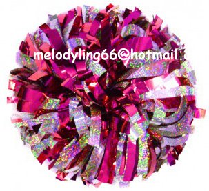 cheerleading pom pom 3/4*6" pom custom color baton dual-head on pair poms