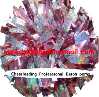 cheerleading pom pom 3/4*6" pom custom color baton dual-head on pair poms