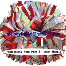 cheerleading pom pom 3/4*6" pom custom color baton dual-head on pair poms