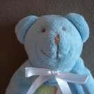 N39 Infant Baby Nursery Security Blanket Blue Bear Home Decor