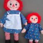 T53 Raggedy Ann Dolls Lot of 2 Hasbro & Playskool