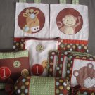 N125 Baby Nursery Bedding Set 9 Pieces Geenny Baby Animal Scholar ABC 123