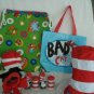 Dr Seuss Items Cat In The Hat, Puppet, Clips, Tote Bags  8 Items