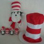 Dr Seuss Items Cat In The Hat, Puppet, Clips, Tote Bags  8 Items
