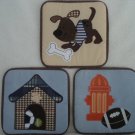 Baby Nursery Wall Hangings Lambs & Ivy Bow Wow Puppy  3 Pieces