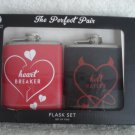Wild Eye Designs Flask Set of Two NEW Heart Breaker & Hell Raiser The Perfect Pair Wild Eye Designs Flask Set of Two NEW Heart Breaker & Hell Raiser The Perfect Pair