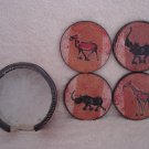 Soapstone Coaster Set 5 Pieces Created in Kenya Africa