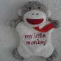 Infant Baby Nursery Baby Starters Pacifier Holder  My Little Monkey Sock Monkey