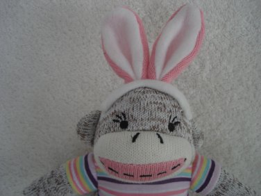 Sock Monkey with Bunny Ears Dan Dee Collectors