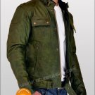 Wanted Wesley Gibson Real Olive Green Leather Jacket