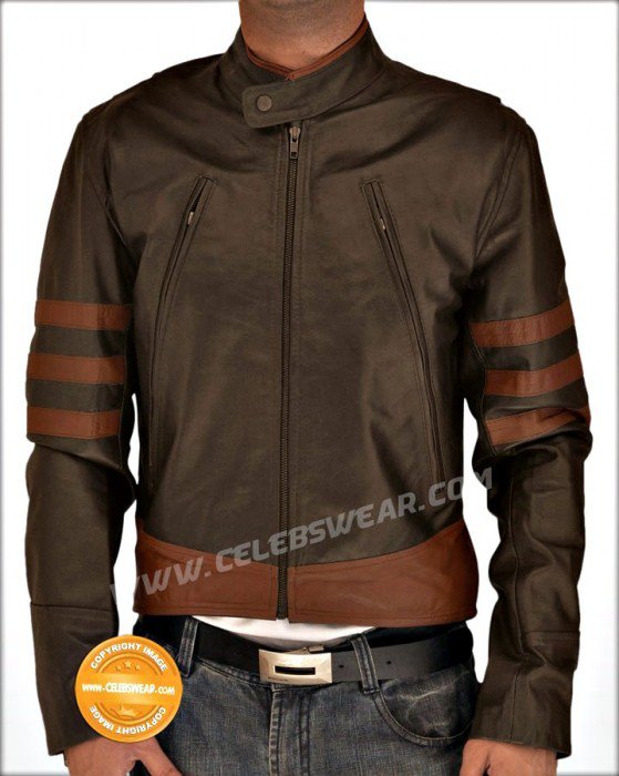XMen Origins Logans Wolverine Brown Cool Leather Jacket