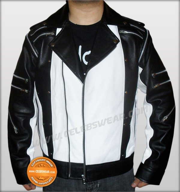 Michael Jackson Pepsi jacket in black and white leather