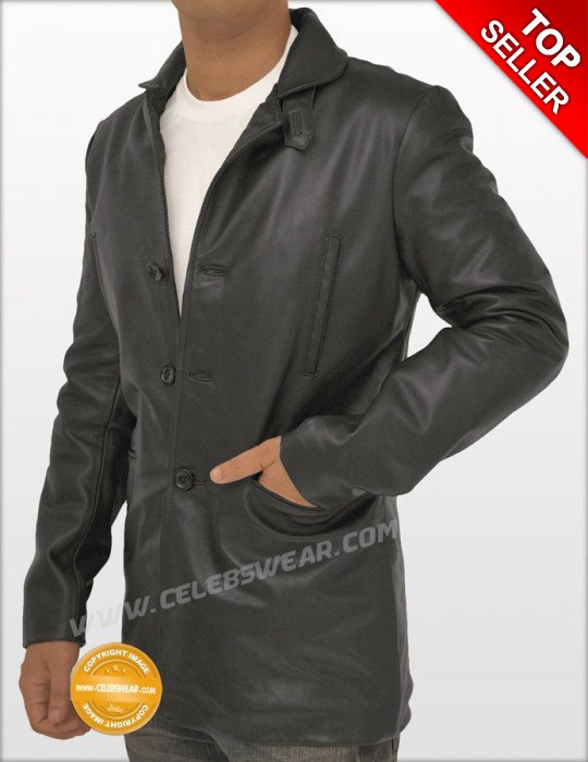 Max Payne Black Lambskin Cool Leather Jacket / Coat