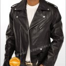 Arnold Terminator Heavy Cowhide Black Motorcycle Jacket