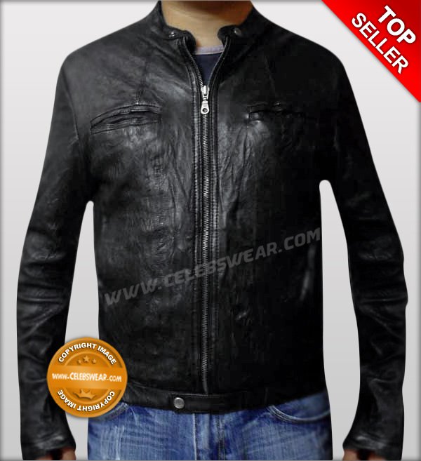 OBLOW Leather Jacket Zac Efron 17 Again Movie