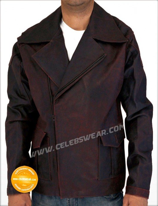 I Robot Del Spooner Distress Leather Jacket / Coat
