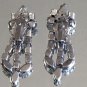 Clear Dangle Rhinestones Clip Earrings