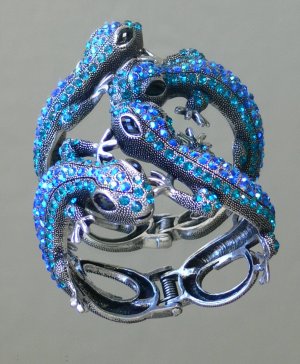 Rhinestones  Gecko Bracelet