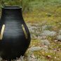 Baltic BLACK CERAMICS hand made UNIQUE design eco vase urn - Limited Edition