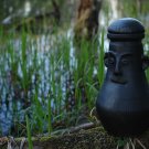 DEKORATIV BLACK CERAMIC FACE URNS