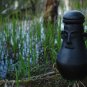 DEKORATIV BLACK CERAMIC FACE URNS
