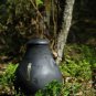 DEKORATIV BLACK CERAMIC FACE URNS