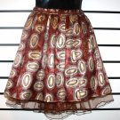 Brown and Gold Net Skirt