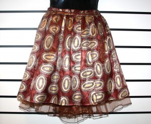 Brown and Gold Net Skirt