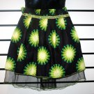 Black and Green Net Skirt