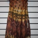 Brown and Yellow African Print Short Dress