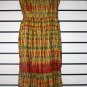 Yellow and Red Sleeveless Long Dress