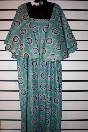 Blue Big Sleeved Long Dress