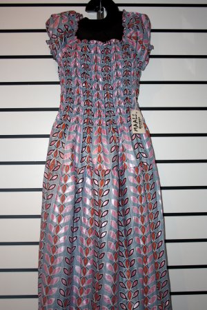 Pink And Blue Long Dress