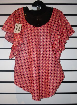 Pink Checked Butterfly Top